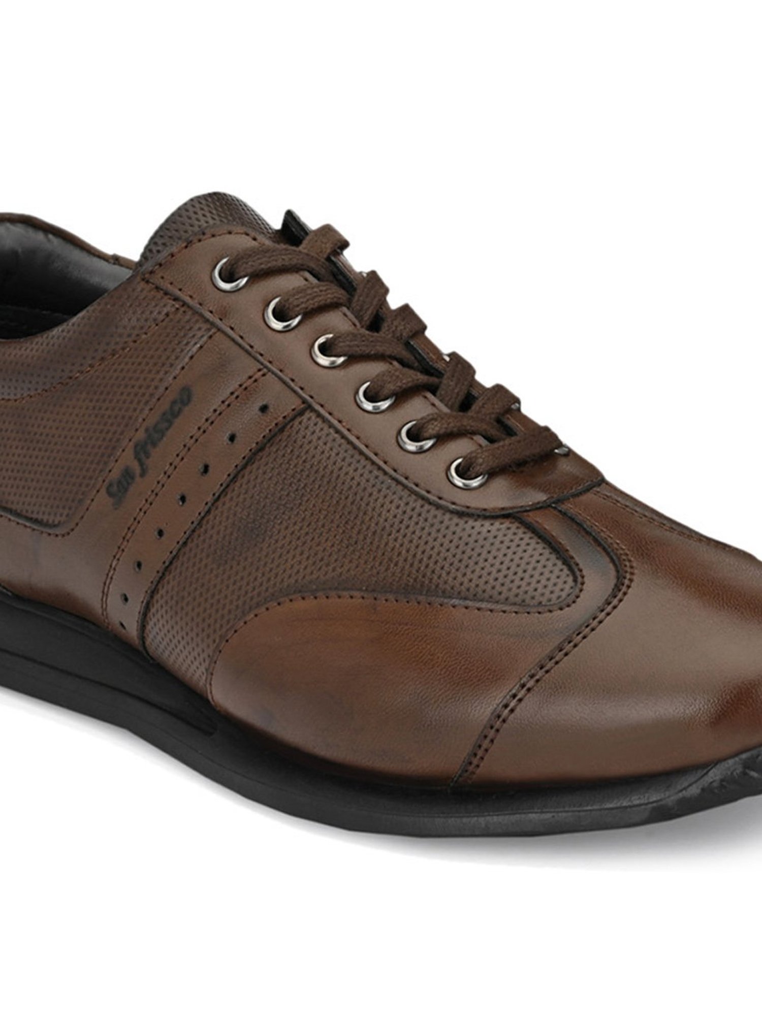 San Frissco Men's Sync Brown Casual Sneakers