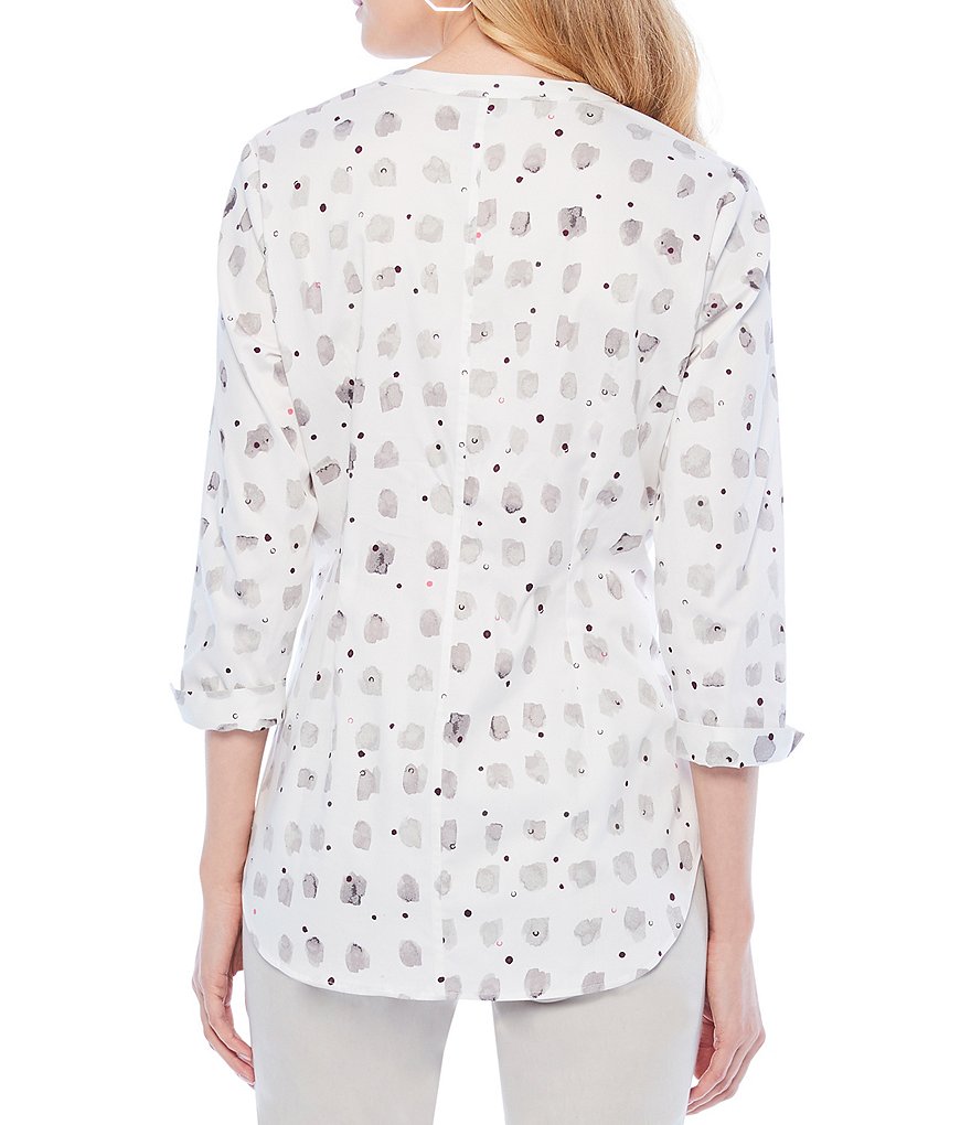 NIC + ZOE 3/4 Sleeve Cotton Stretch Cafe Shirt