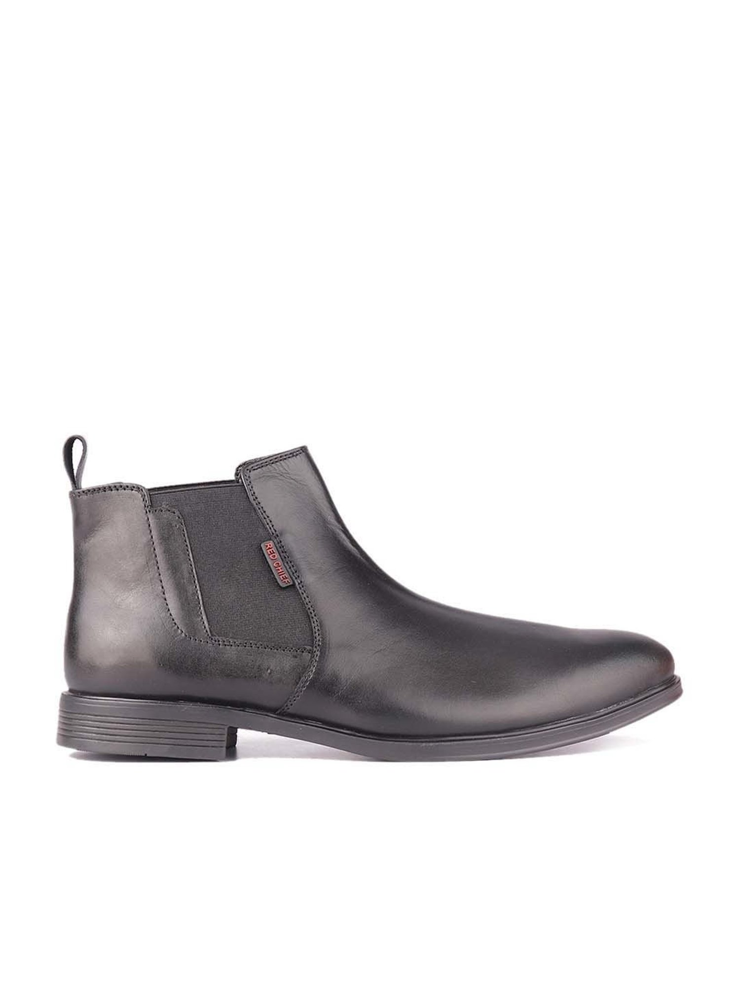 Red Chief Men's Black Chelsea Boots