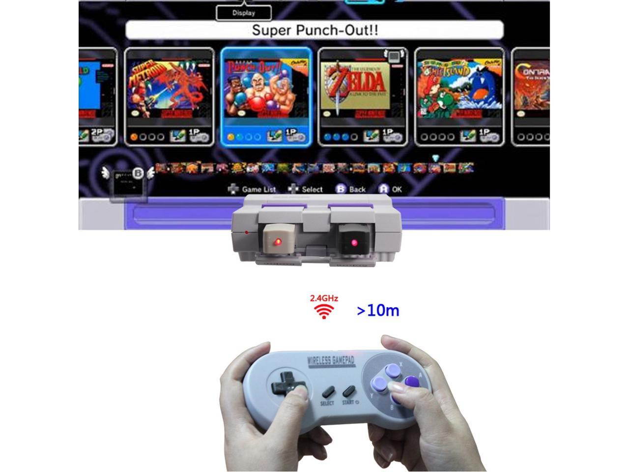2.4GHZ Wireless Controller Gaming Joystick Gamepad for Super Nintendo Classic SNES Game Console, IOS, Android Box, Window