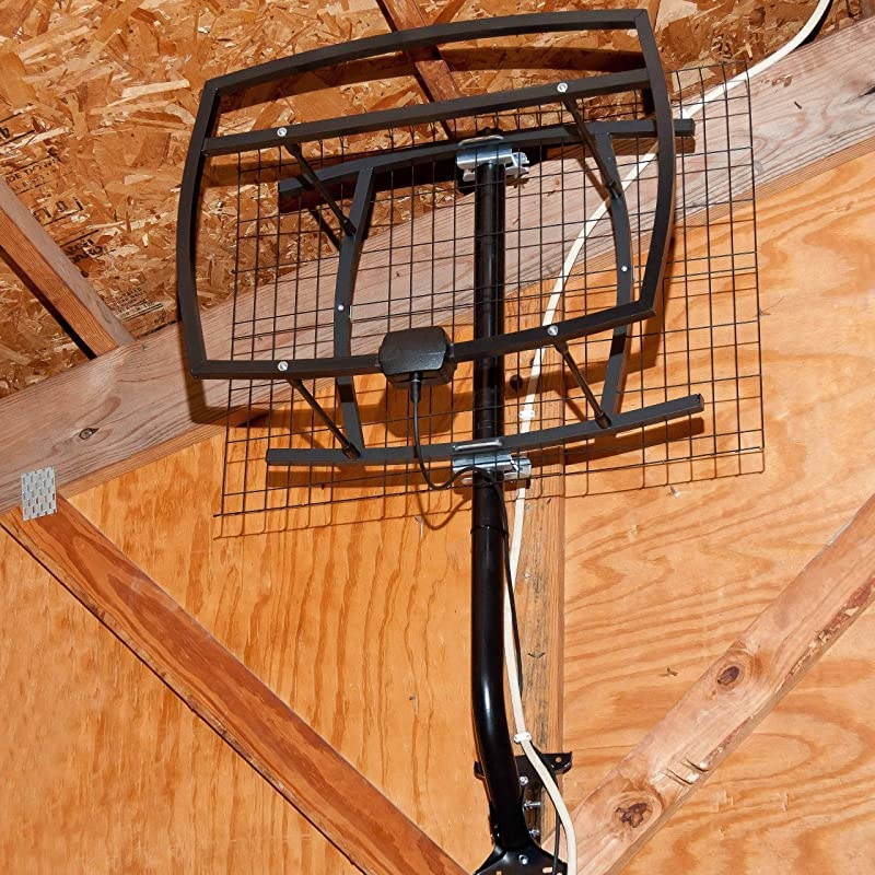 ClearStream 5 High Gain VHF TV Antenna 65+ Mile Range Multidirectional Indoor Attic Outdoor Allweather Mounting Hardware Adjustable Mast Clamp 4K Ready Black C5