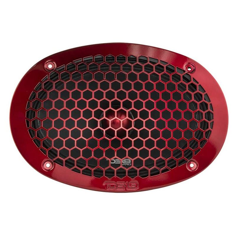 DS18 PRO-X694BM Pro X 6 x 9 Inch 550 Watt 275 RMS 4 Ohm Mid Range Car and Truck Door Loudspeaker with Black Steel Basket Bullet Design