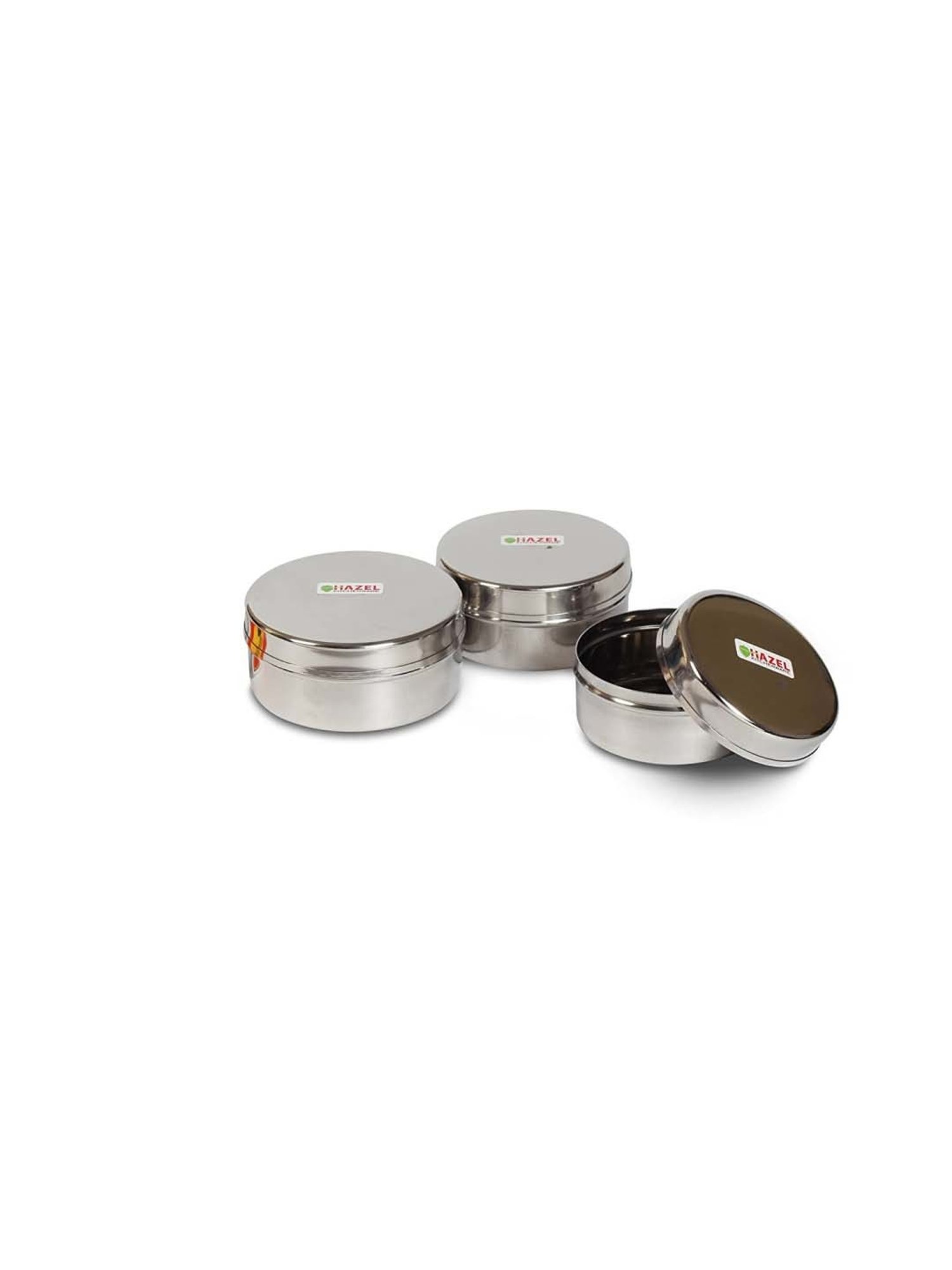 Hazel Silver Aluminium Containers - Set of 3