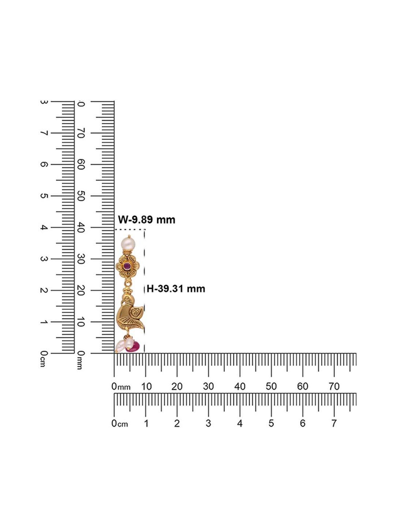 CKC Peacock Design Gold Eardrops: Regal Splendor