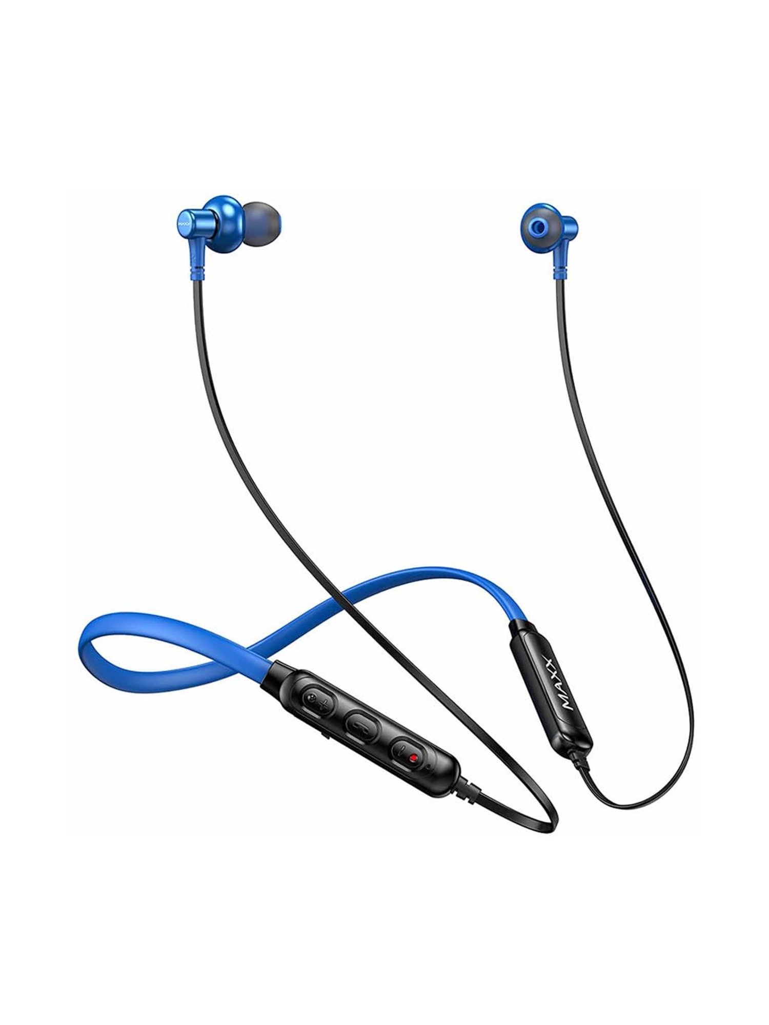 Maxx NX7 Wireless Neckband with Mic (Black/Blue)