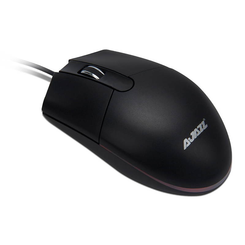 Ajazz X1180 104 Keys Wired Membrane Keyboard & Mouse Kit QWERT Laser Curving Cap Anti-abrasion 1000 DPI Mouse Office Supply