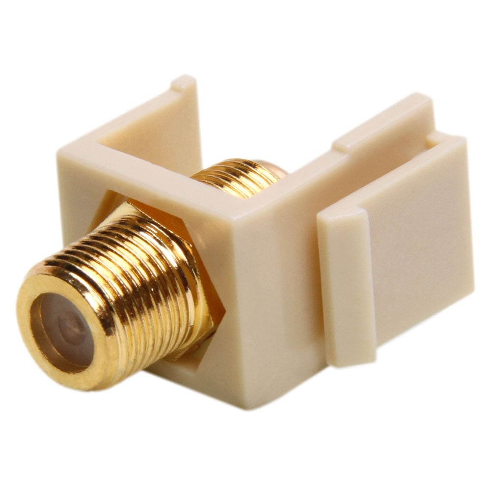 Cmple - Keystone Jack-Modular F Type(Gold Plated) IVORY