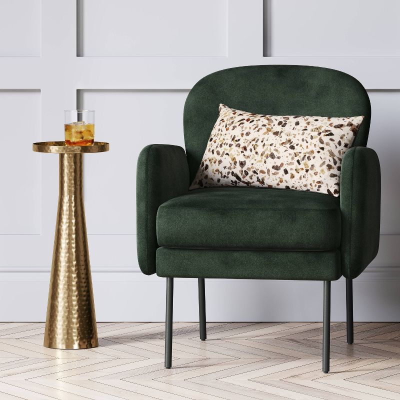 Alester Round Hammered Metal Drink Table Brass - Project 62™