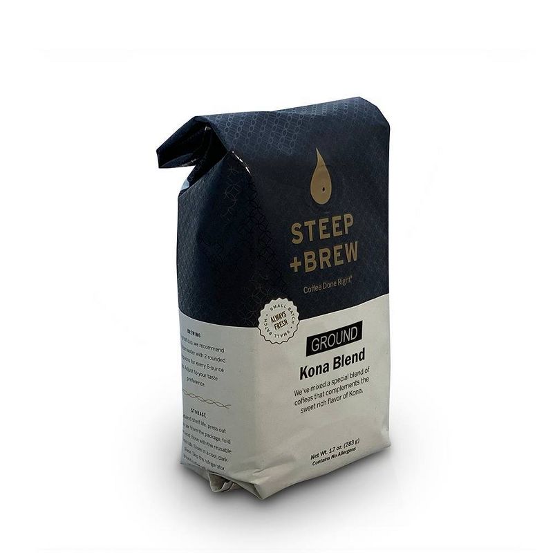 Steep+Brew Kona Blend Medium Roast Ground Coffee - 12oz