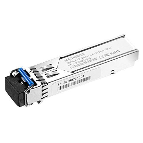 Macroreer Fiber Optic Transceiver for Force10 GP-SFP2-1Y Gigabit SFP 1000BASE-LX/LH Module with DOM Support 1310nm 10Km Dual LC/PC Connector
