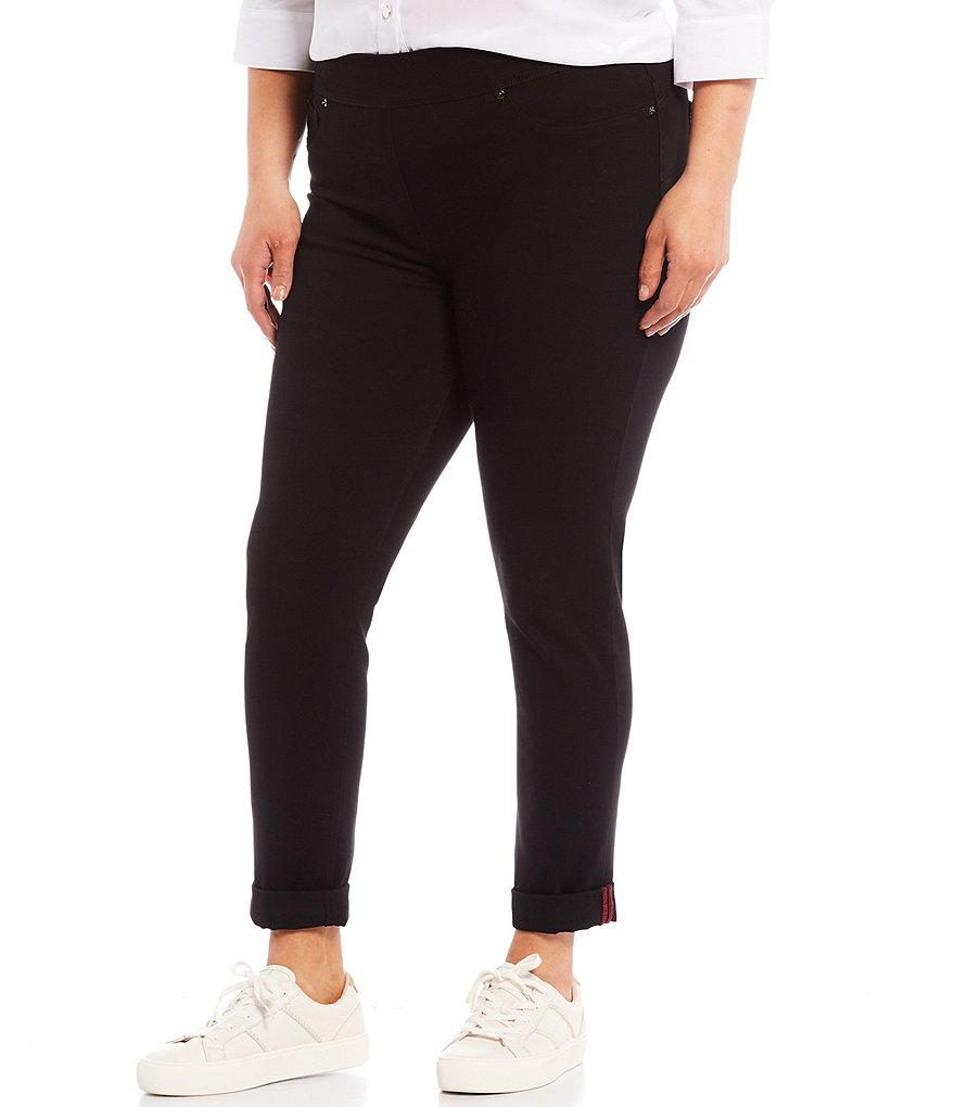 Slim Factor by Investments Plus Size Classic Waist Denim Skinny Cuff Legging