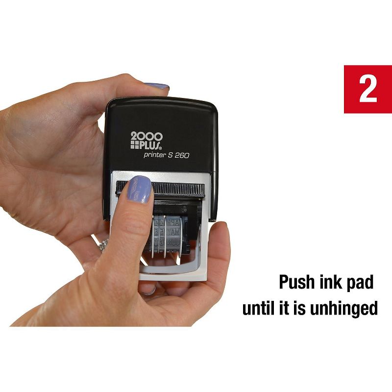 2000 Plus Economy Message Dater 4 Messages Red/Blue 1 3/4 x 15/16 065005