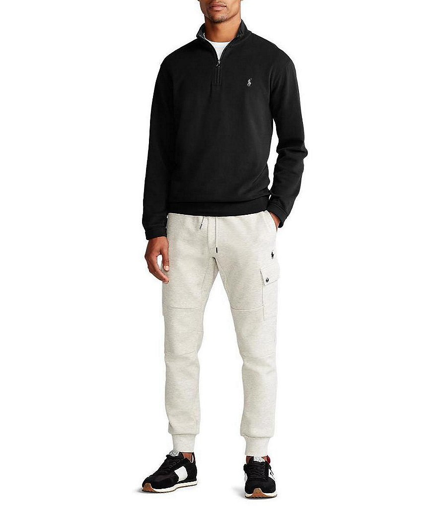 Cutter & Buck Big & Tall Traverse Stripe Performance Stretch Half-Zip Pullover