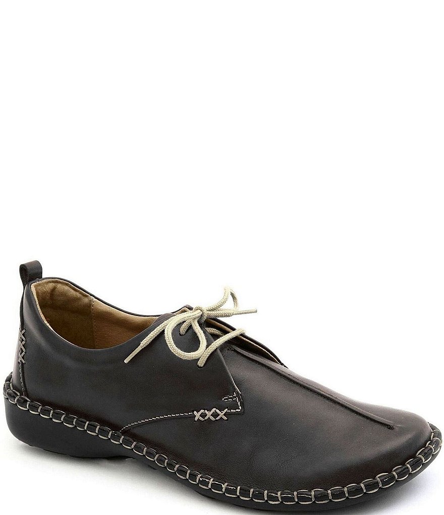 Josef Seibel Lindsay Leather Stitch Detail Lace-Up Loafers