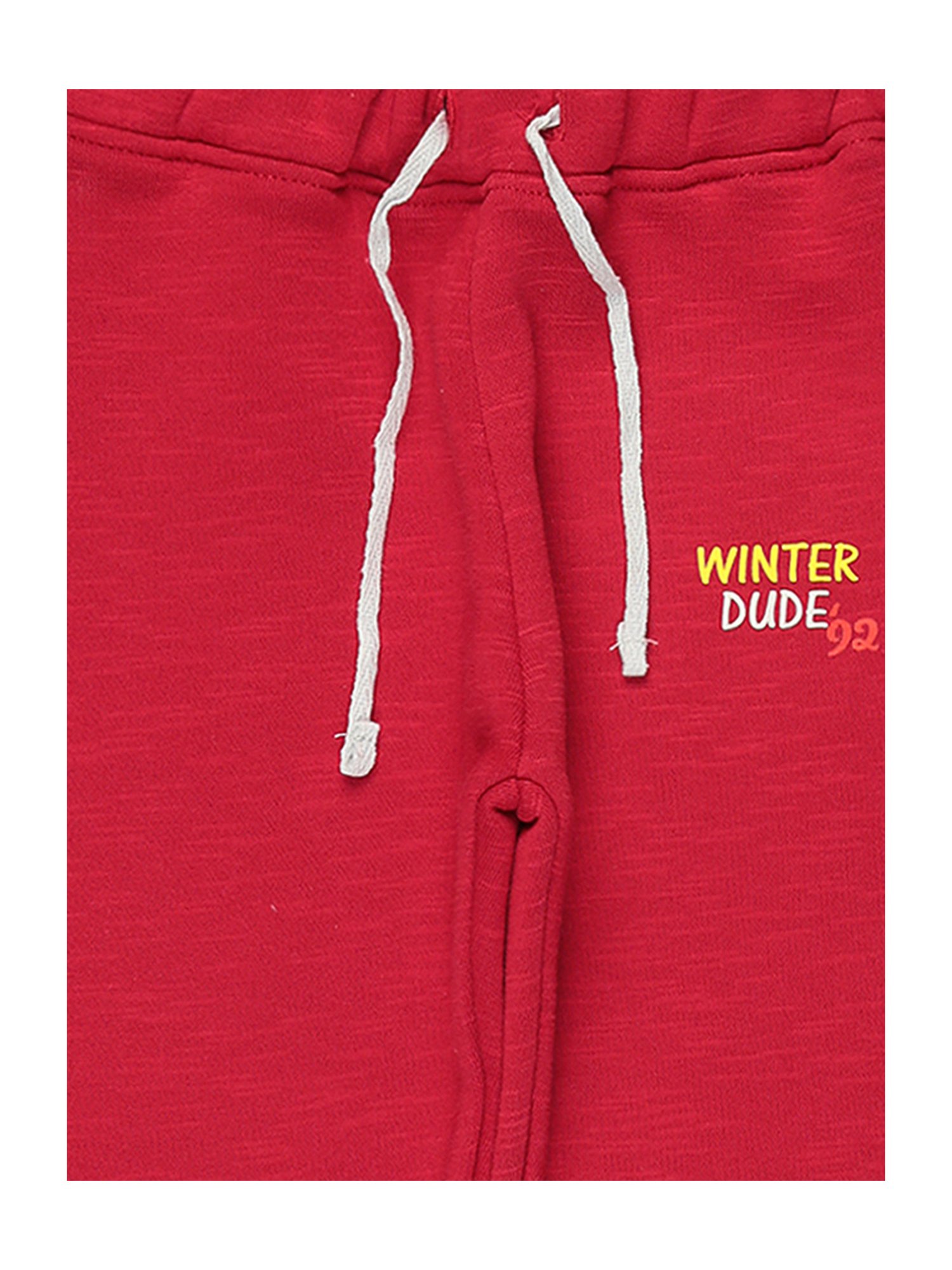 Bodycare Kids Maroon Printed Full Sleeves Hoodie with Pants