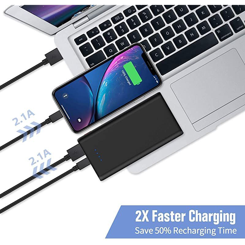 Charger Power Bank 25800mAh UltraHigh Capacity Fast Phone Charging with Newest Intelligent Controlling IC 2 USB Ports External Cell Phone Battery Pack for iPhoneSamsung AndroidTable etc