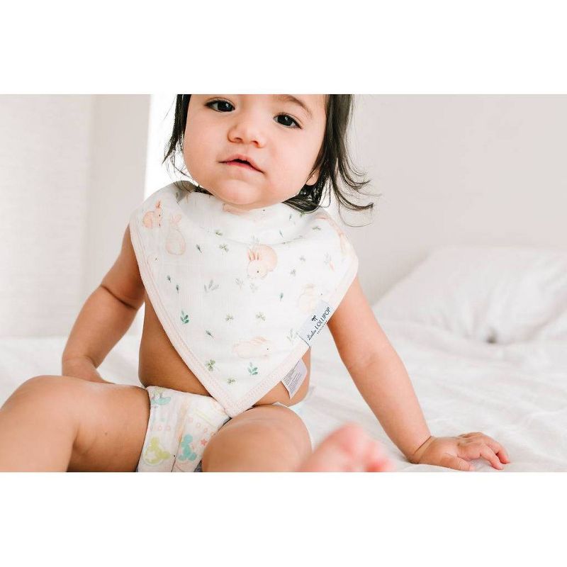 Loulou Lollipop Muslin Bandana Bib Set - Bunny Meadow