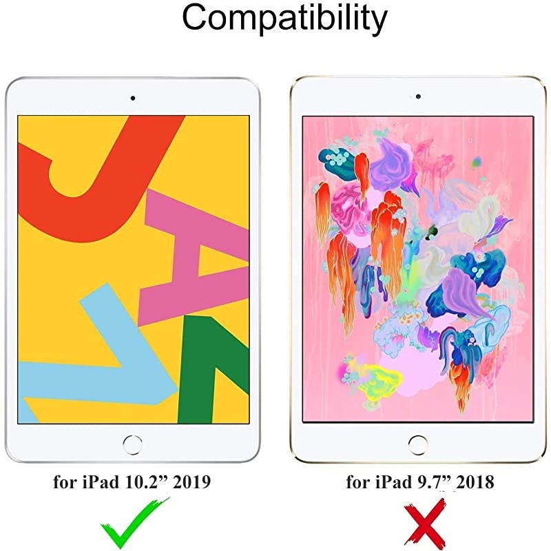 New iPad 102 Case 20202019 iPad 8th7th Generation Case with Builtin Screen Protector Shockproof Light Weight Handle Stand Kids Case for iPad 102 20192020 Latest Model Rose