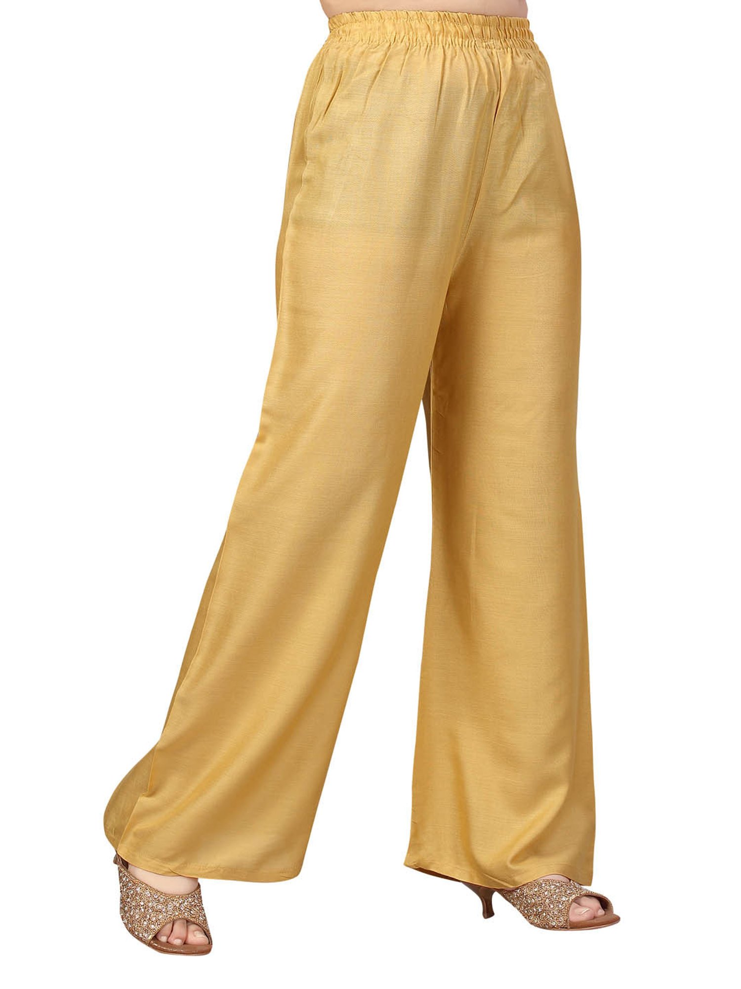 Aarika Girls Fawn Solid Palazzo