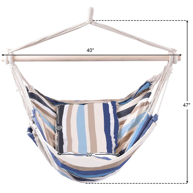 Key West Quilted Stripe Hammock - Blue