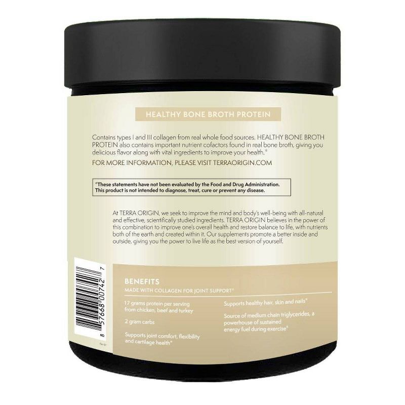 Terra Origin Collagen and Protein Bone Broth Powder Vanilla - 12.33oz