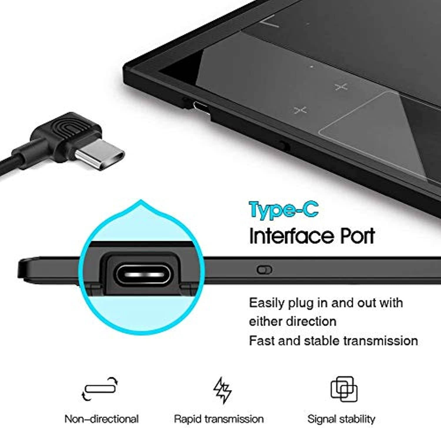 VEIKK A30 V2 10x6 inch Graphic Drawing Tablet Digital Pen Tablet with 8192 Levels Battery-Free Pen, 4 Touch Keys and a Touch Pad ,Compatible with Windows  and  Mac  and  Android OS (VKA30)