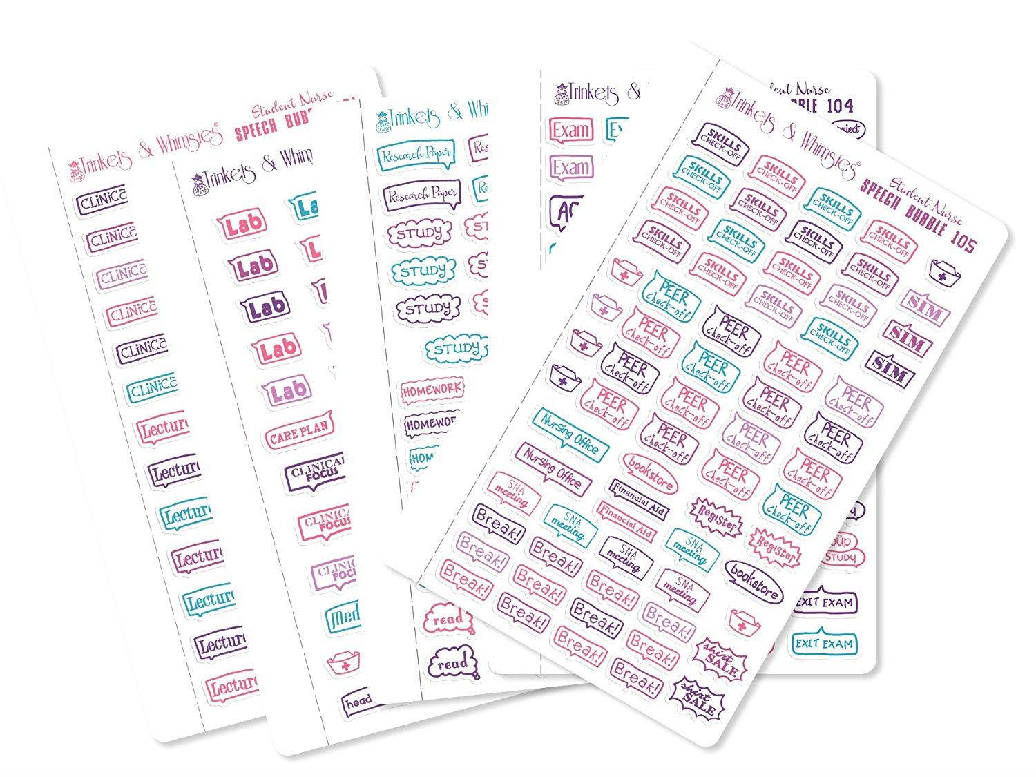 Student Nurse | Future RN | Nursing School Stickers (Cool Colors_Glossy)