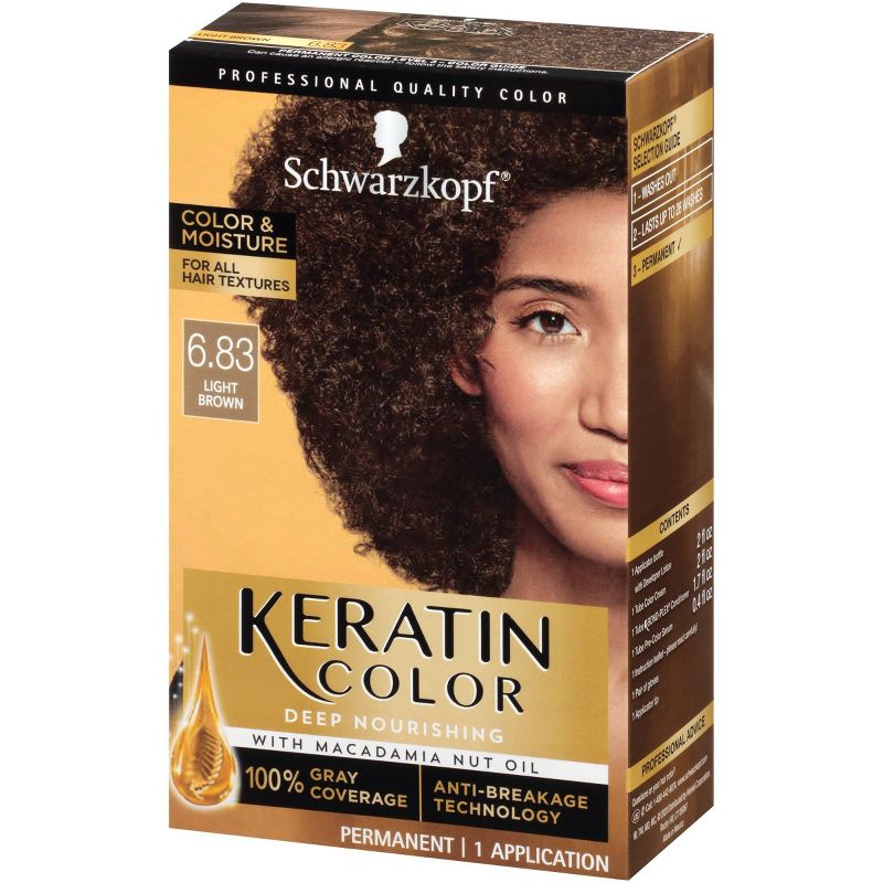 Schwarzkopf Keratin Color Light Brown Permanent Hair Color - 6.2oz