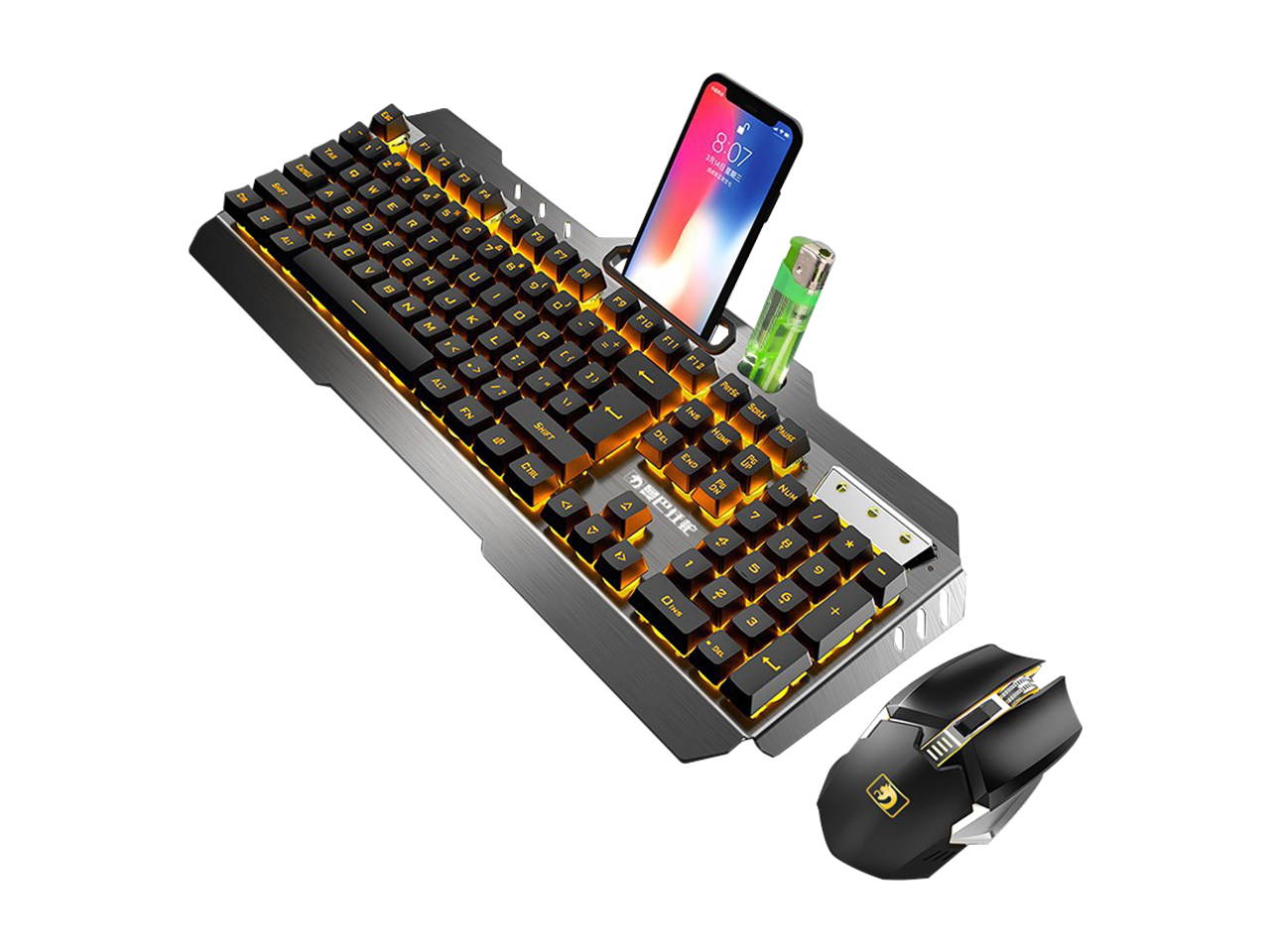 LIMEIDE K670  Wireless Keyboard and Mouse Combo,2.4G Cute Round Mute Keyboard Mouse Set for Laptop, Computer, Mac(Black)