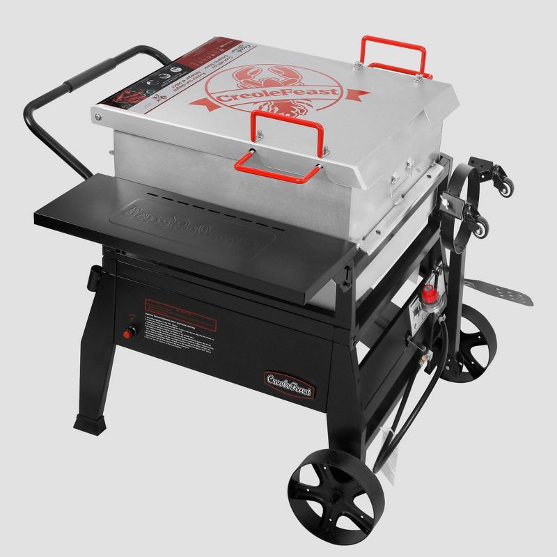 Creole Feast Single Sack Crawfish Boiler and Outdoor Stove Propane Gas Cooker CFB1001A Black