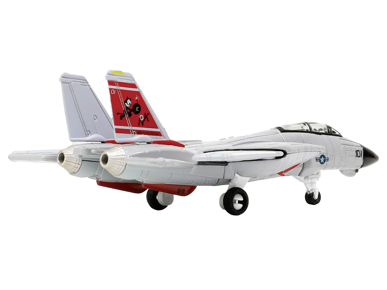 Grumman F-14B Tomcat Fighter Aircraft "VF-103 Jolly Rogers USS George Washington" (2000) United States Navy "Air Power Series" 1/72 Diecast Model by Hobby Master