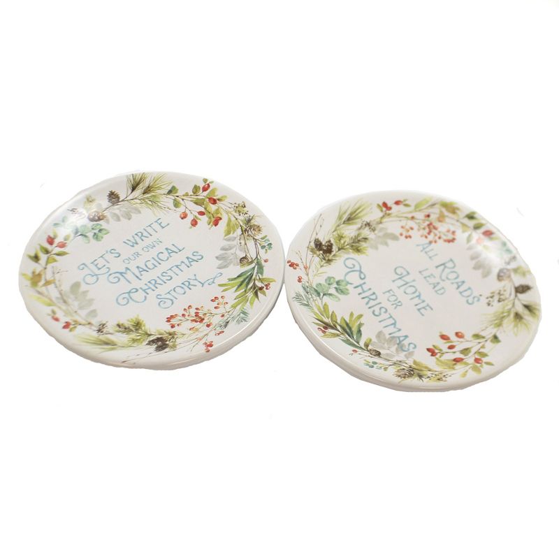 Blue Rose Polish Pottery Garland of Blue Dessert Plate