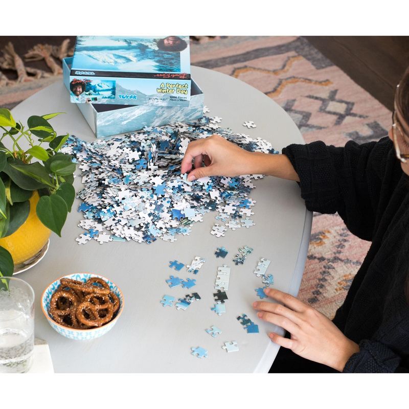 Toynk Bob Ross A Perfect Winter Day Nature Puzzle | 1000 Piece Jigsaw Puzzle