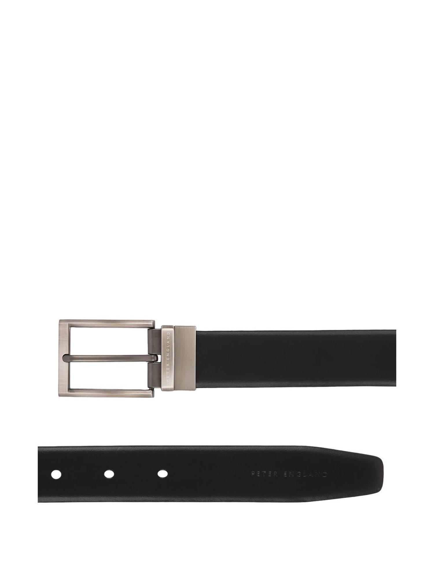 Peter England Black & B Leather Reversible Belt For Men