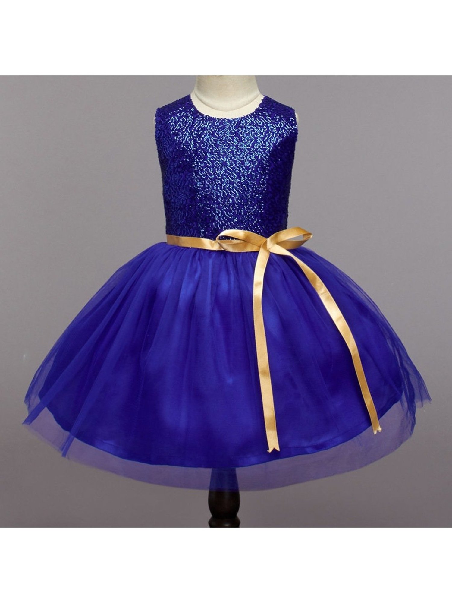 The Magic Wand Kids Blue Embellished Dress