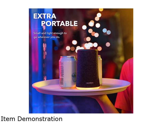 Anker Soundcore Flare Mini Bluetooth Speaker, Outdoor Bluetooth Speaker, IPX7 Waterproof for Outdoor Parties, LED Show with 360&deg; Sound and BassUp technology