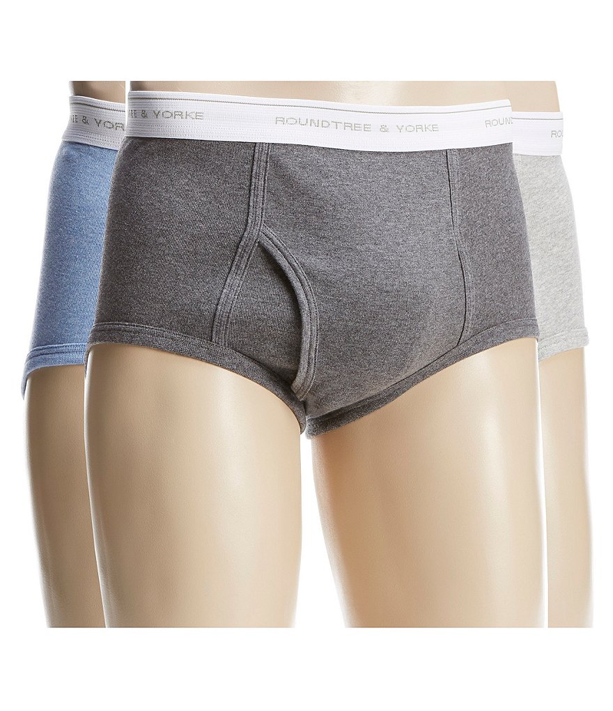 Roundtree & Yorke 3-Pack Assorted Full-Cut Briefs