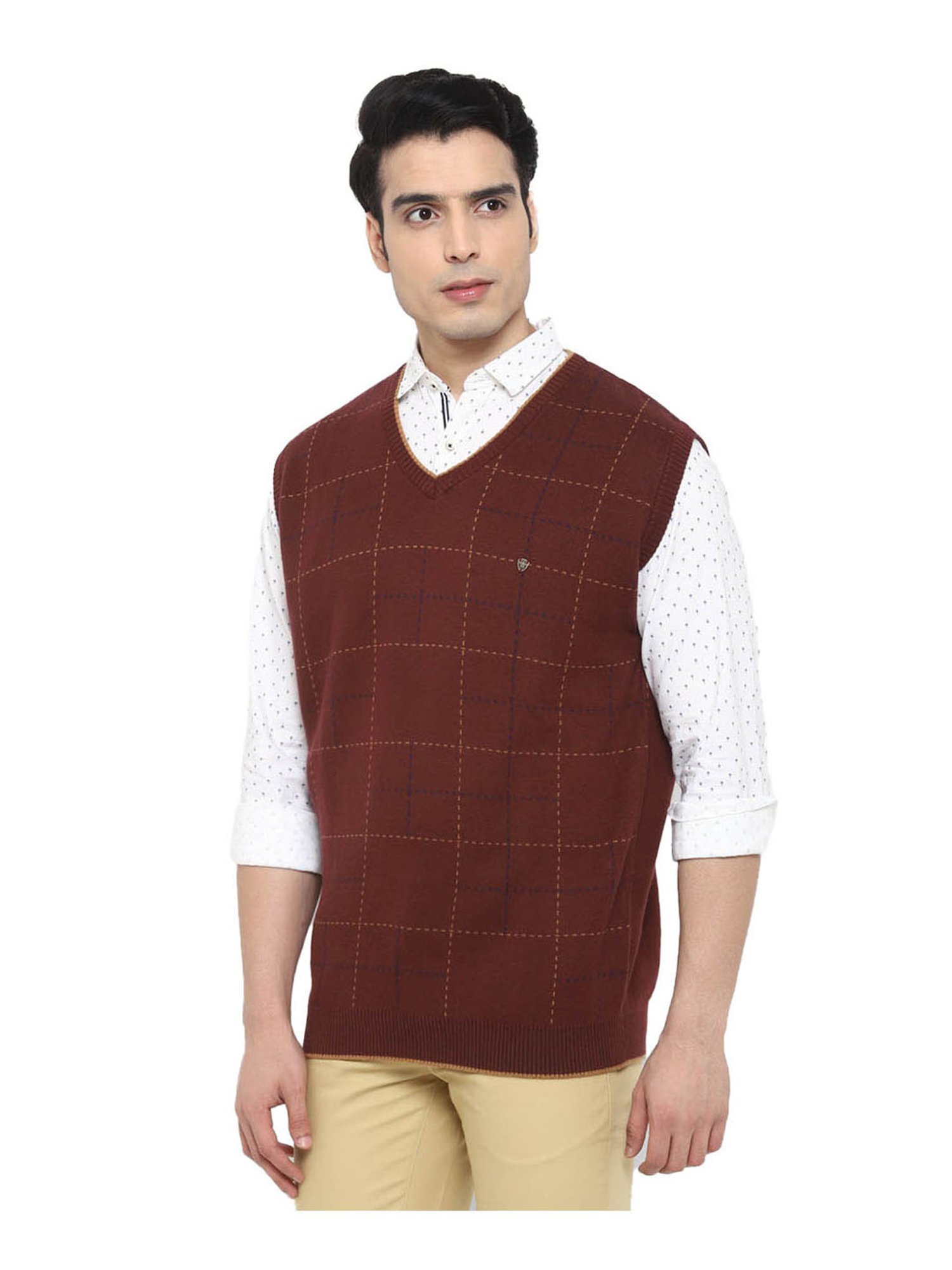 Turtle Brown Checks Pullover