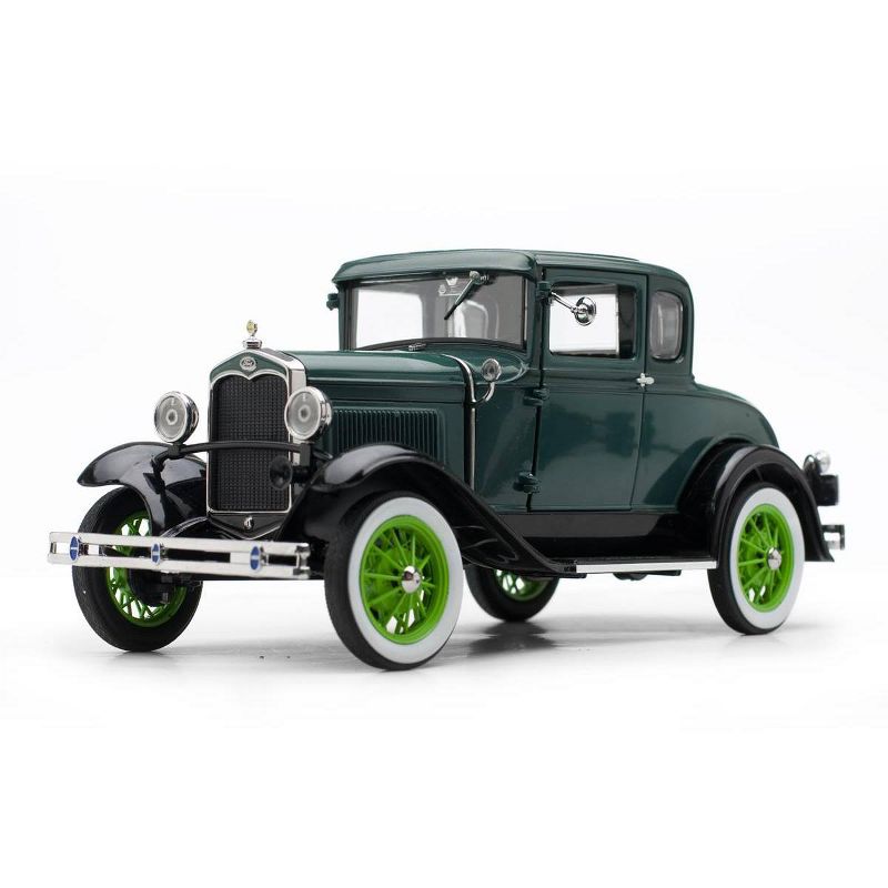 1931 Ford Model A Coupe Valley Green and Vagabond Green 1/18 Diecast Model Car by SunStar