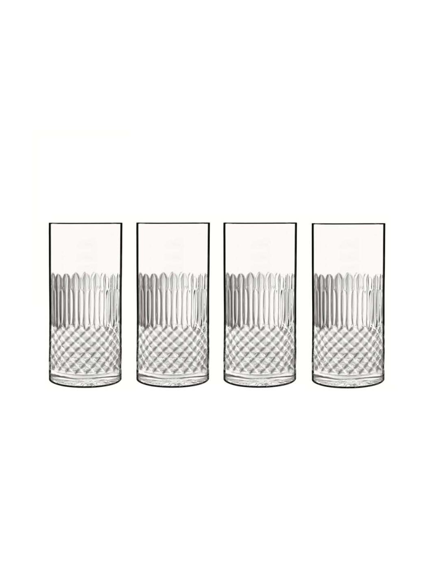 LUIGI BORMIOLI Transparent Glass Drinking Glass - Set of 4