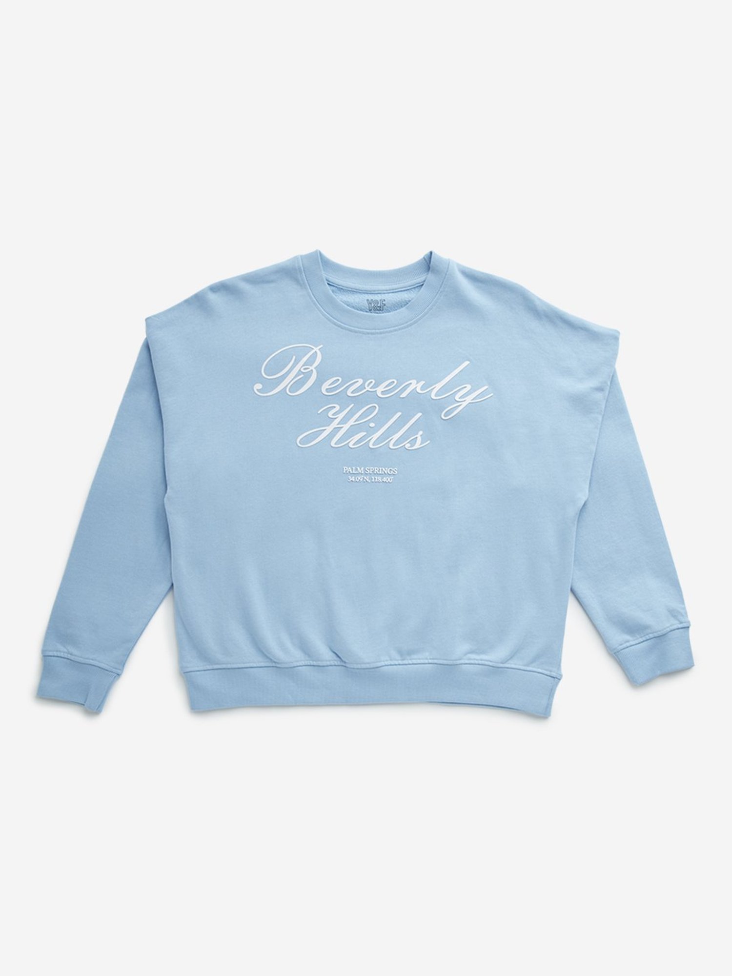 Y&F Kids by Westside Blue Text Design Cotton Sweatshirt