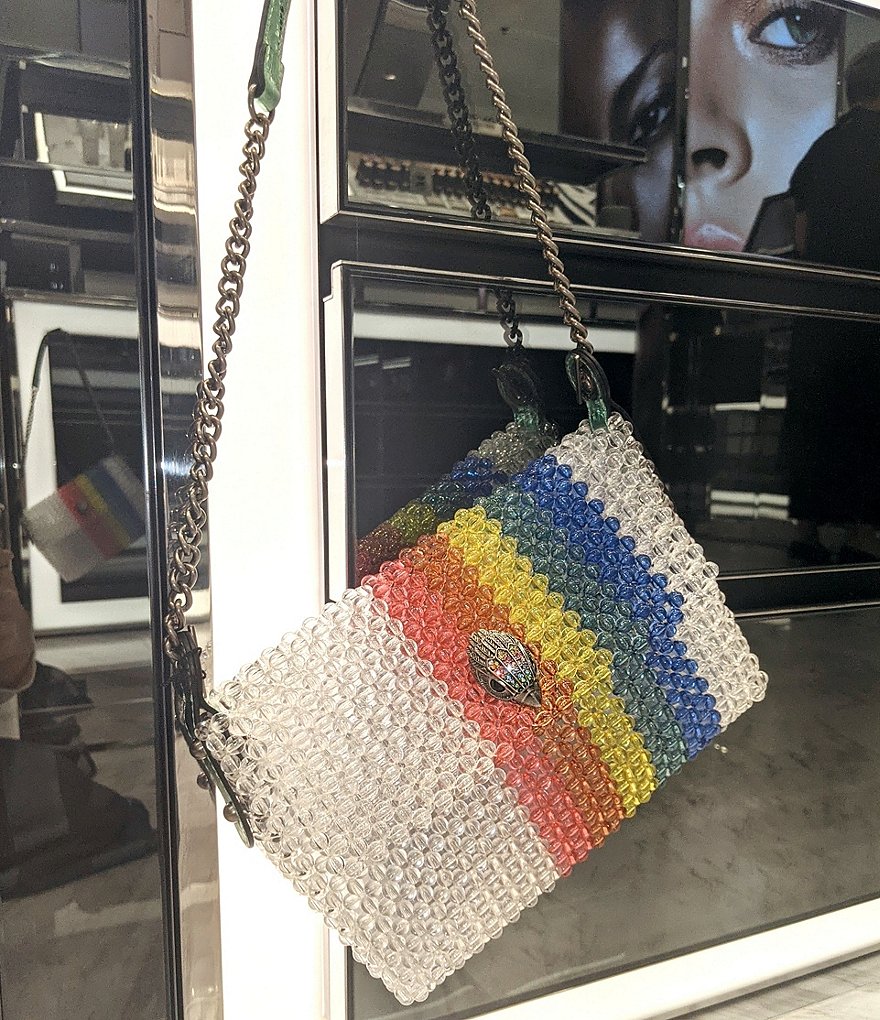 Kurt Geiger London Kensington Beaded Rainbow Mini Crossbody Bag