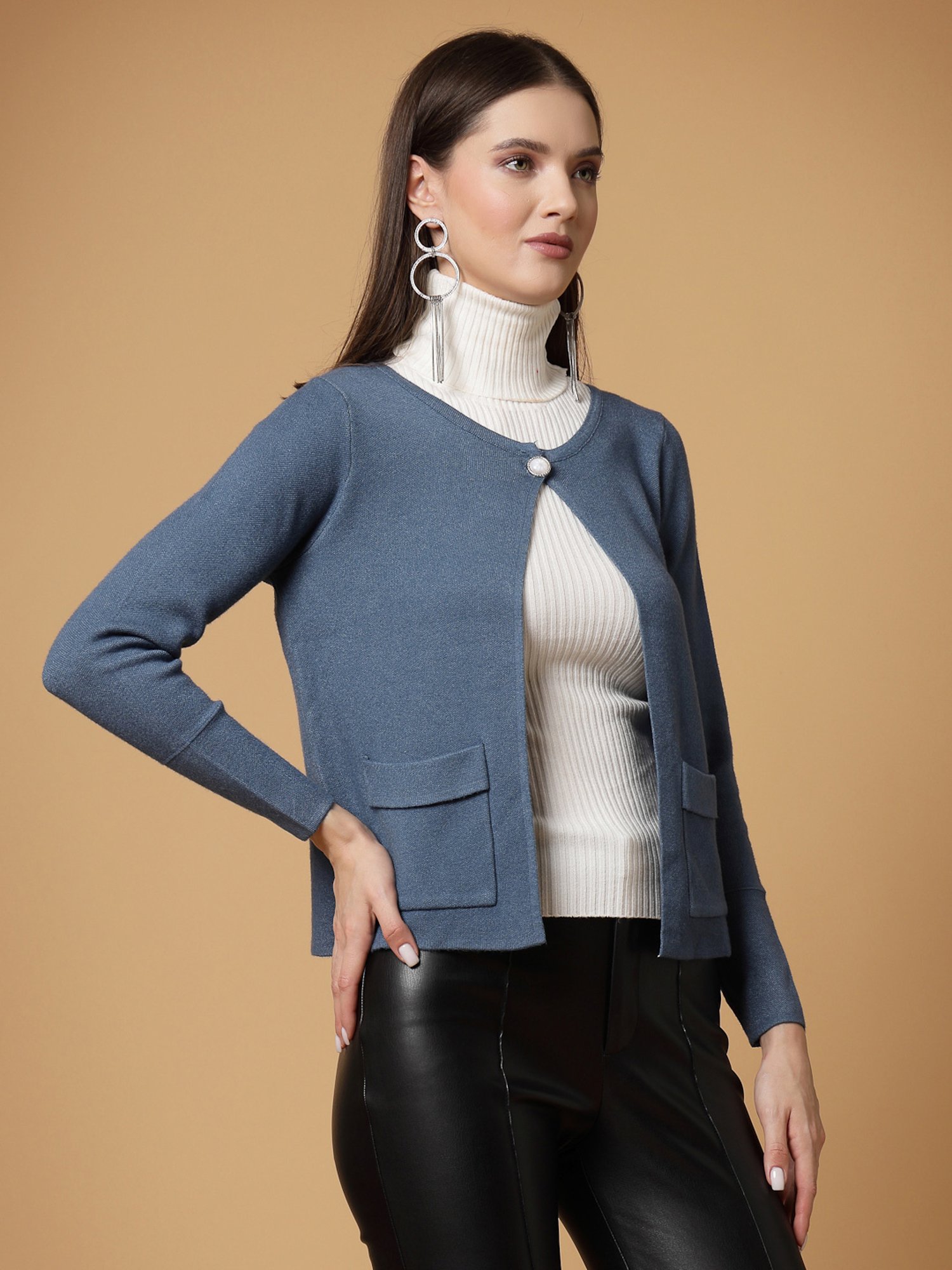 Mafadeny Blue Shrug