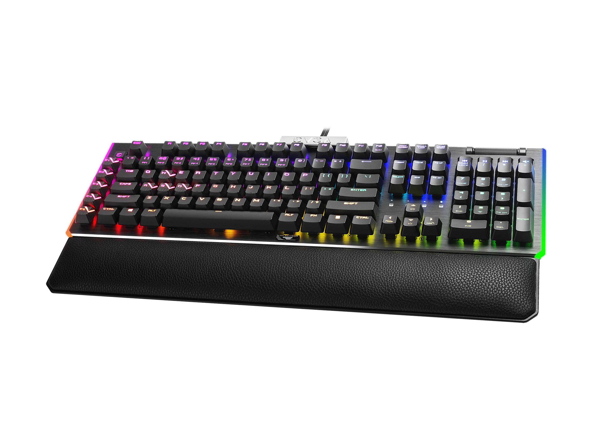 EVGA Z15 RGB Gaming Keyboard, RGB Backlit LED, Hotswapable Mechanical Kailh Speed Bronze Switches 822-W1-15US-KR (Clicky)