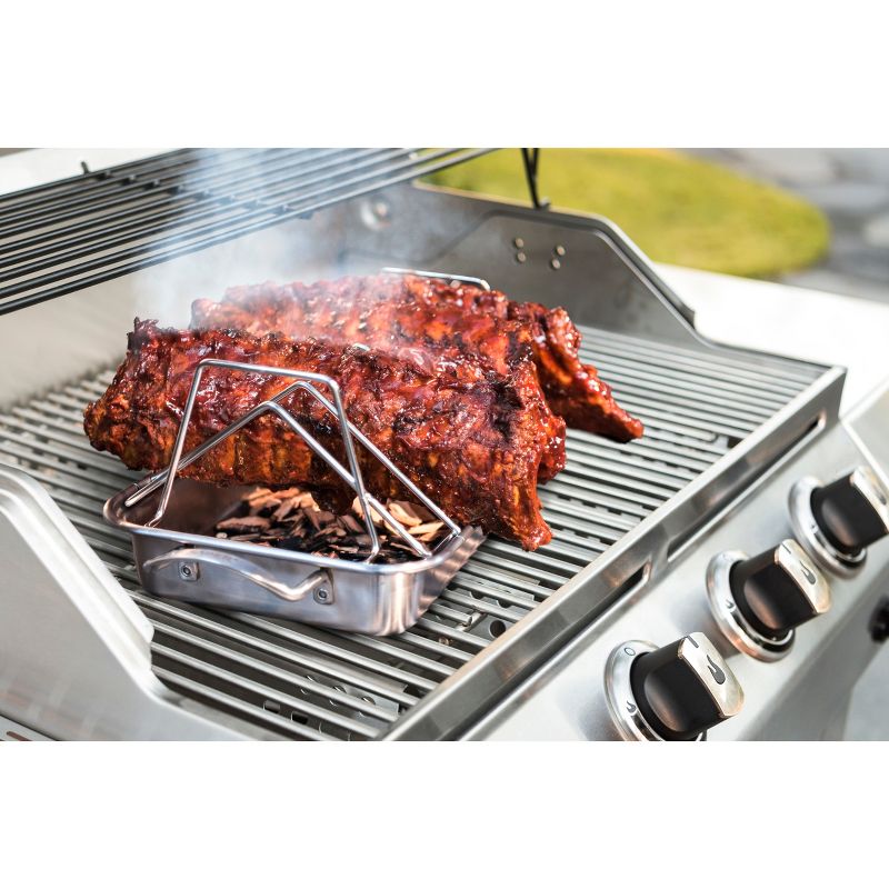 Char-Broil Grill Cookware Rib & Roast Rack - Silver