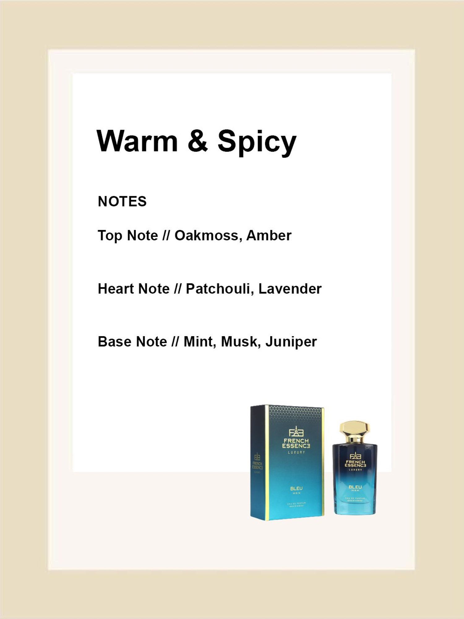 French Essence Luxury Bleu Eau de Parfum for Men - 60 ml