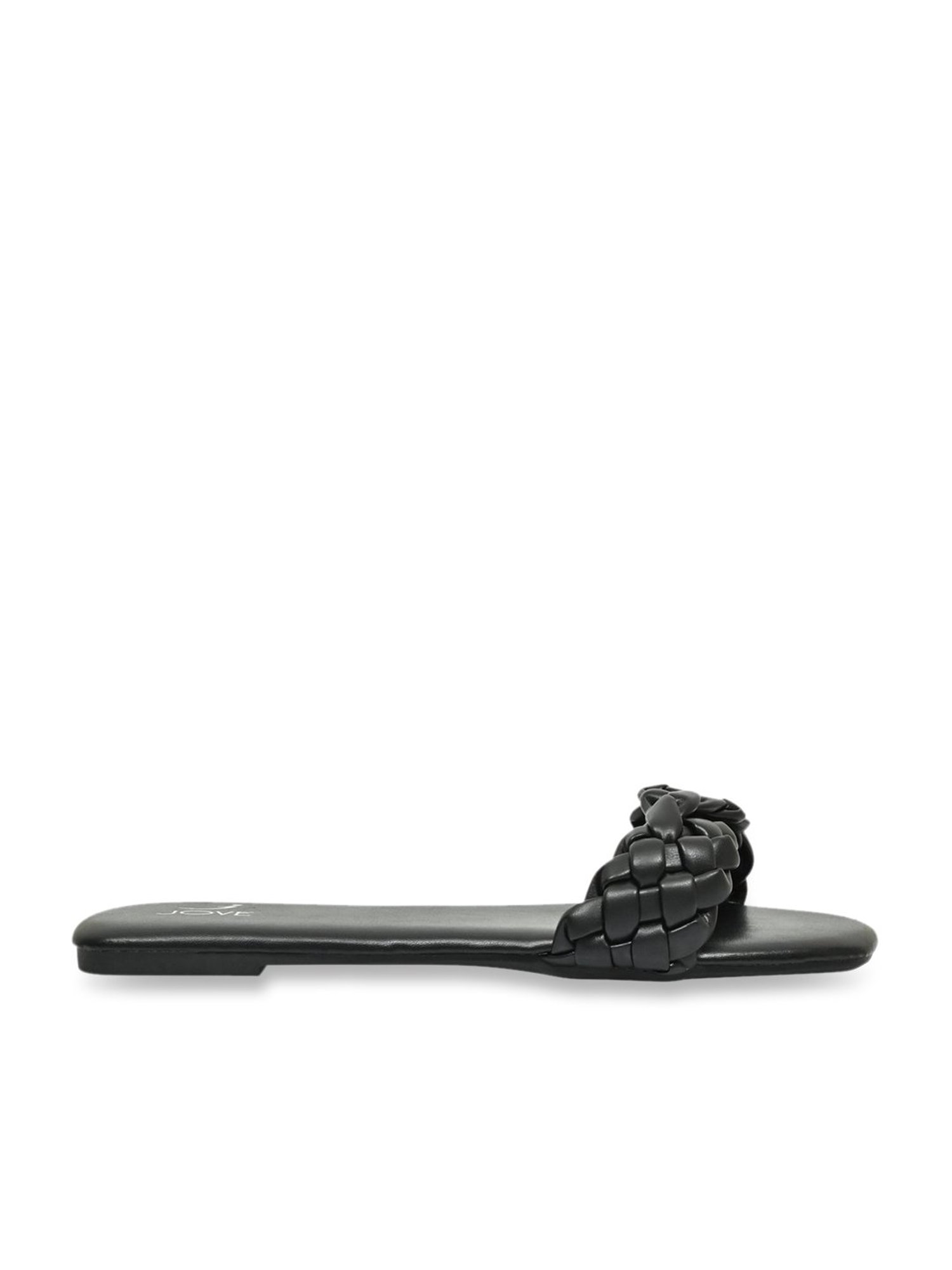 Jove Women's Black Casual Sandals