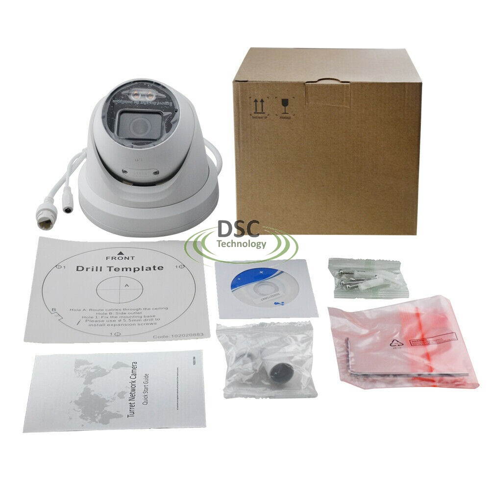 HIKVISION ColorVu OEM DS-2CD2347G1-LU 4MP IP Camera POE H.265+ WDR Turret 4MM Lens 24/7 Full-Time Color Image True WDR Turret Camera