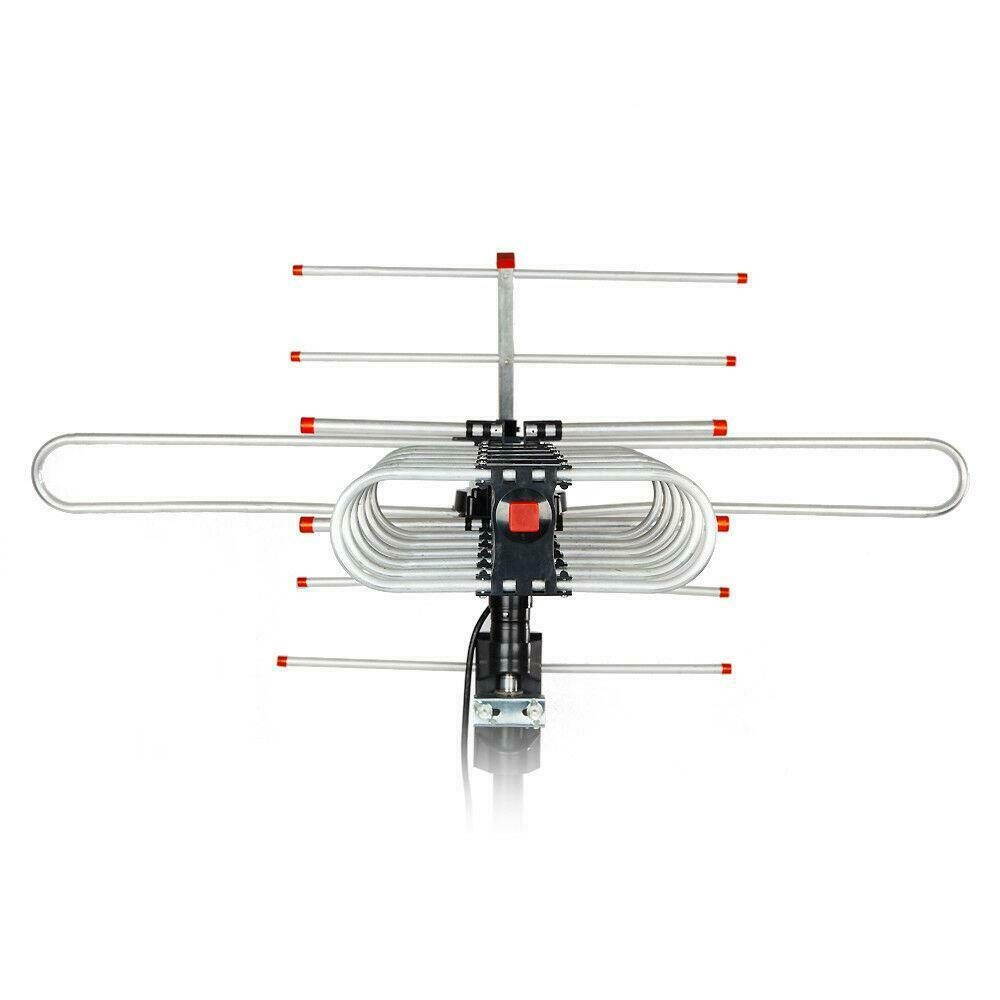 Digital 180mile Outdoor Amplified Antenna HDTV 1080P 360 Rotaion UHF/VHF/FM 36dB