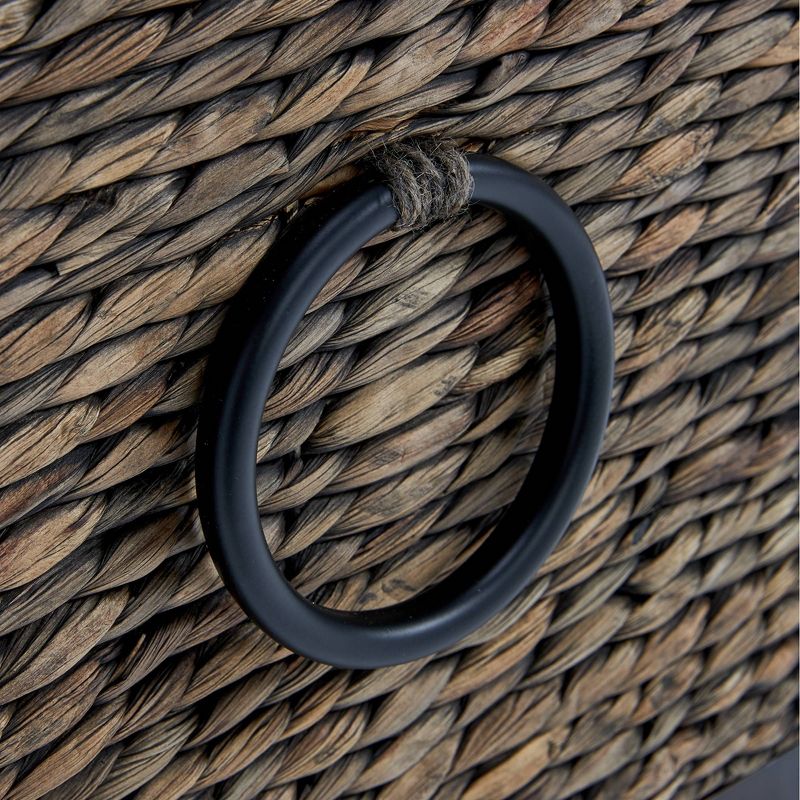 Wilson Storage Trunk Rustic Wicker Black - ClickDecor